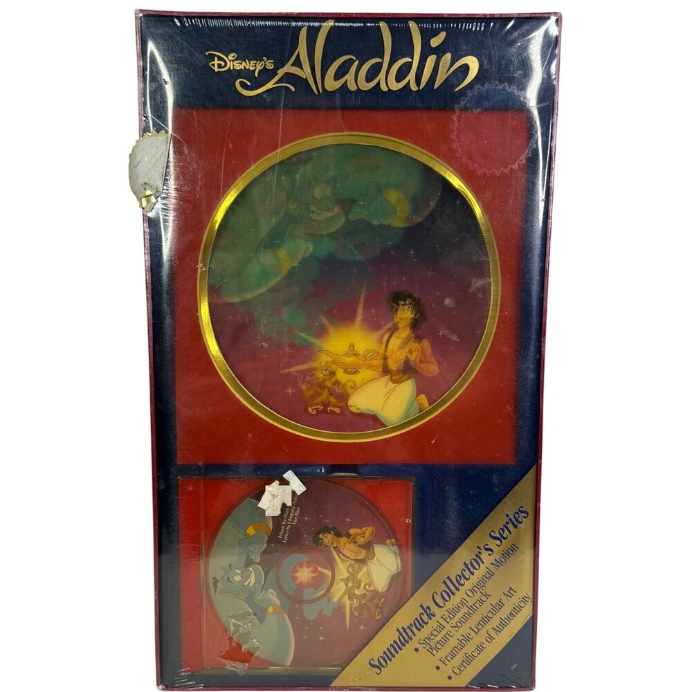 Disney Records Aladdin Collector's Series Soundtrack with Lenticular‎ Art in Box